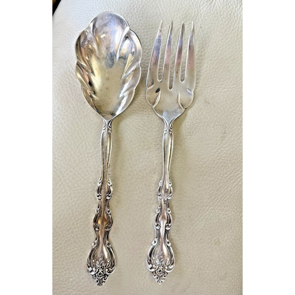 International‎ Silver Orleans Shell Casserole Spoon Cold Meat Serving Fork Set